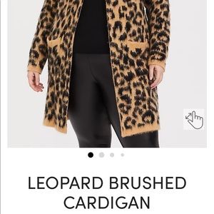 Leopard brushed cardigan torrid